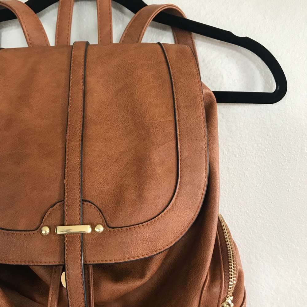 Faux Leather Backpack